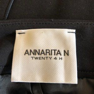 Black "Pleather" skirt with tie